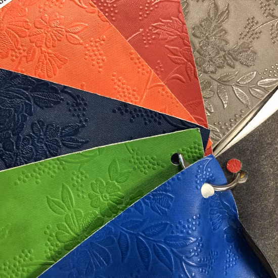 Geprägtes Blumenmuster PU-Kunstleder für Einband/Marke